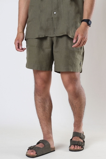 Bommy Linen Shorts Khaki