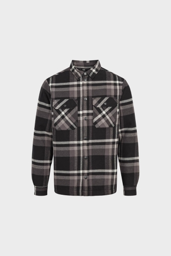 Ramon Check quilt overshirt Black / Grey