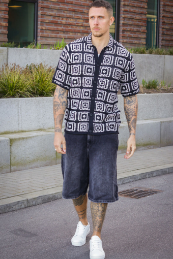 Bart Relax SS Knit Shirt Black
