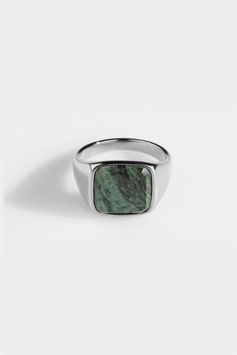 Ring Verde SignatKloke Green Marble Silver