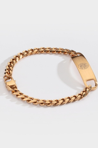 Sequence Tag Armband Guldtonet
