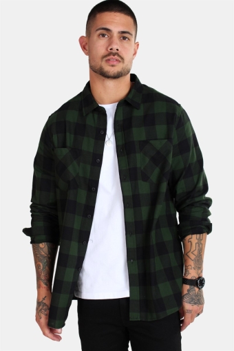 Checked Flanell Overhemd Black/Forest