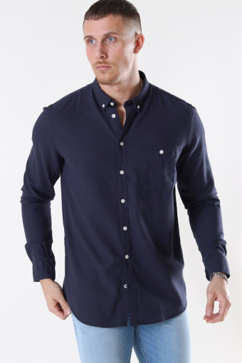Johan Linen Overhemd Navy