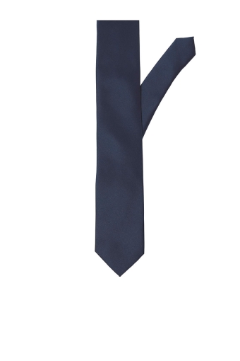 Solid Tie Navy Blazer