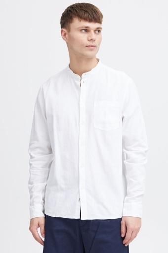 Allan China Linen Shirt White