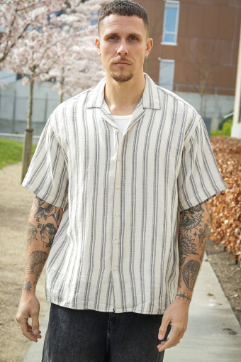 Enzo Stripe Resort Shirt SS Moonbeam