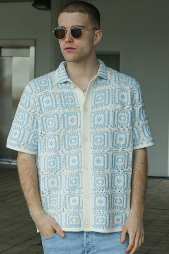 Bart Relaxed Fit SS Knit Shirt Egret
