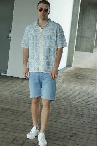 Bart Relaxed Fit SS Knit Shirt Egret