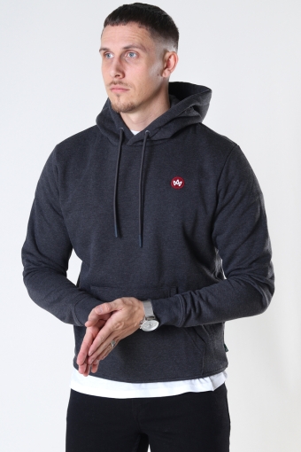 Lars Organic/Recycled hoodie Charcoal mel