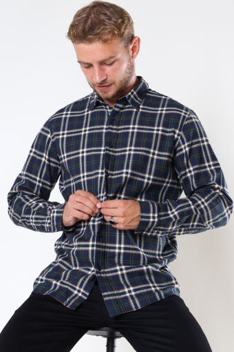 SLHSLIMTRENT SHIRT LS CHECK W Dark Navy Checks