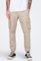 Only & Sons Cam Stage Cargo Cuff Pants Silver Lining