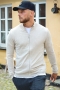 JEFF LAUGE FULL ZIP CARDIGAN Beige