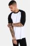 Urban Classics Raglan 3/4 sleeve   White/Black