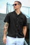 Solid Allan Cuba Linen Shirt True Black