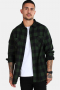 URBAN CLASSICS Checked Flanell Overhemd Black/Forest